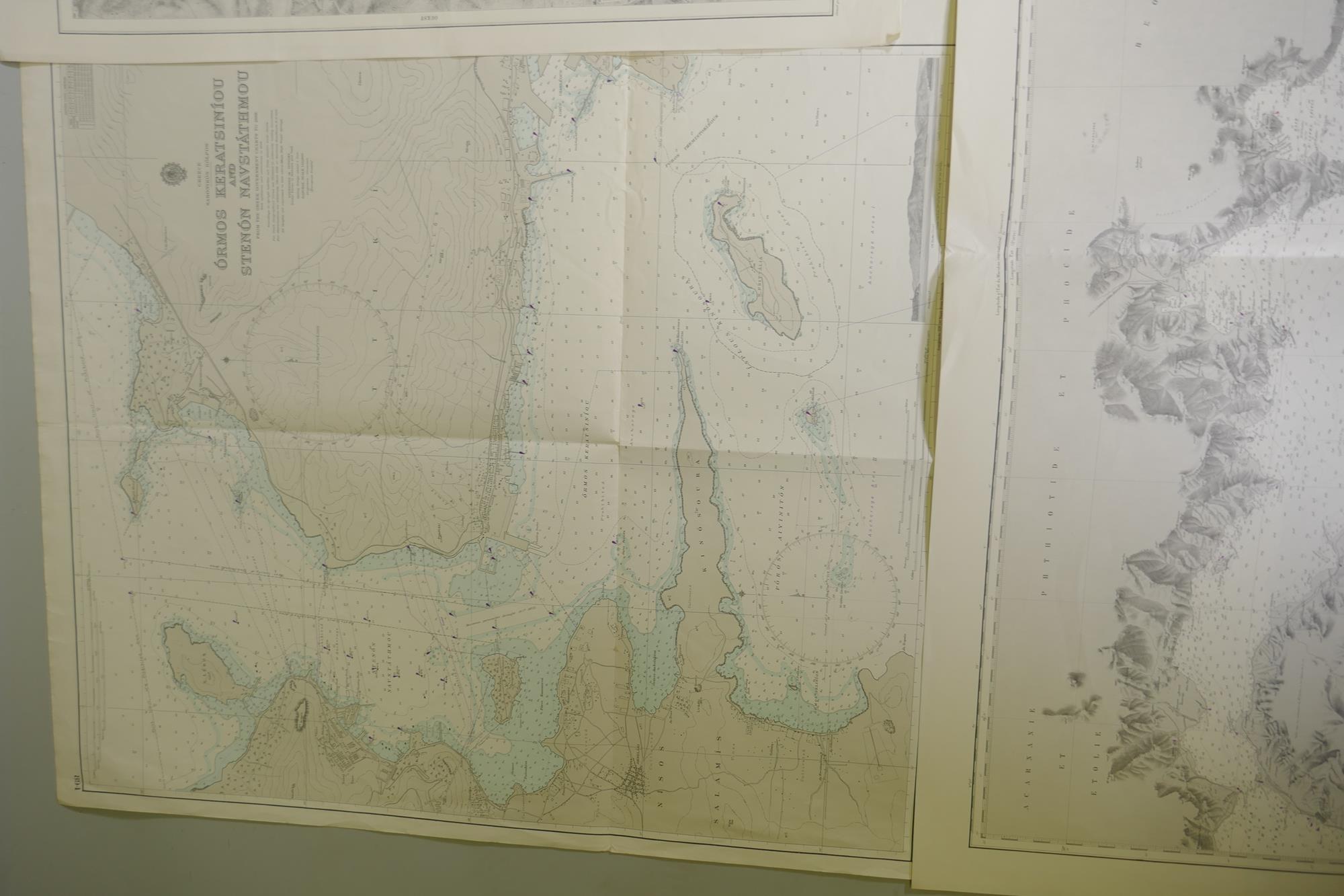 A large quantity of of 1960s marine charts of the Mediterranean, 104 x 71cm - Image 3 of 6