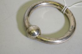 A Tiffany & Co sterling silver baby's rattle/teething ring