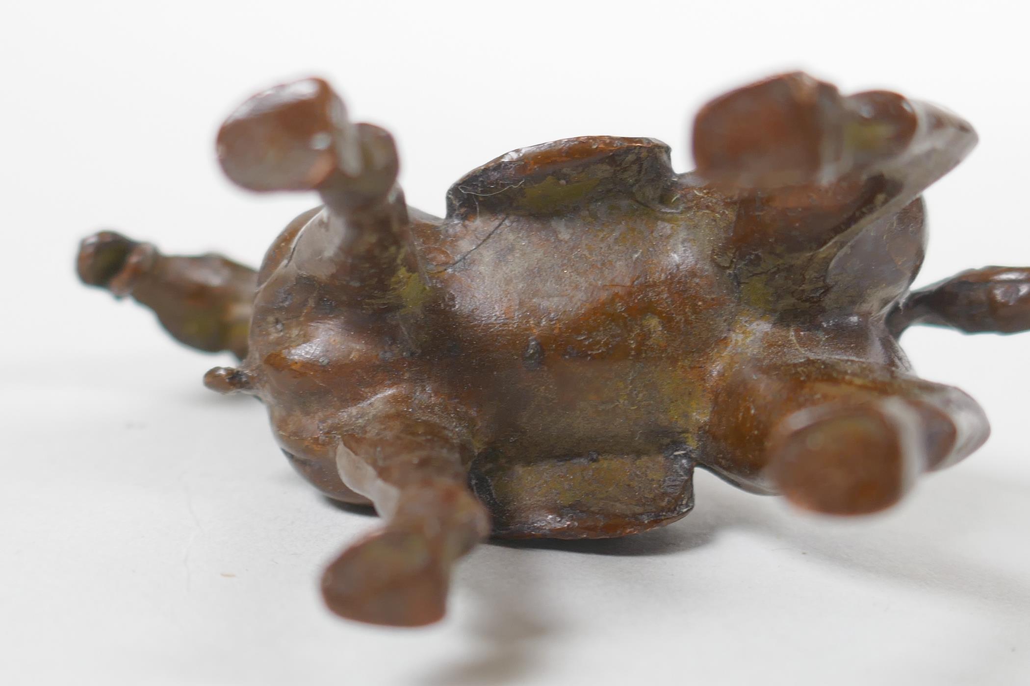 A Chinese bronze figure of a Tang style horse, 7cm high - Image 3 of 3