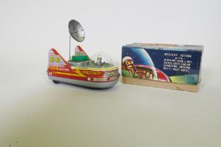 A 1960s Tada Japanese tin plate toy, Spaceship X-8, in original box, fine condition