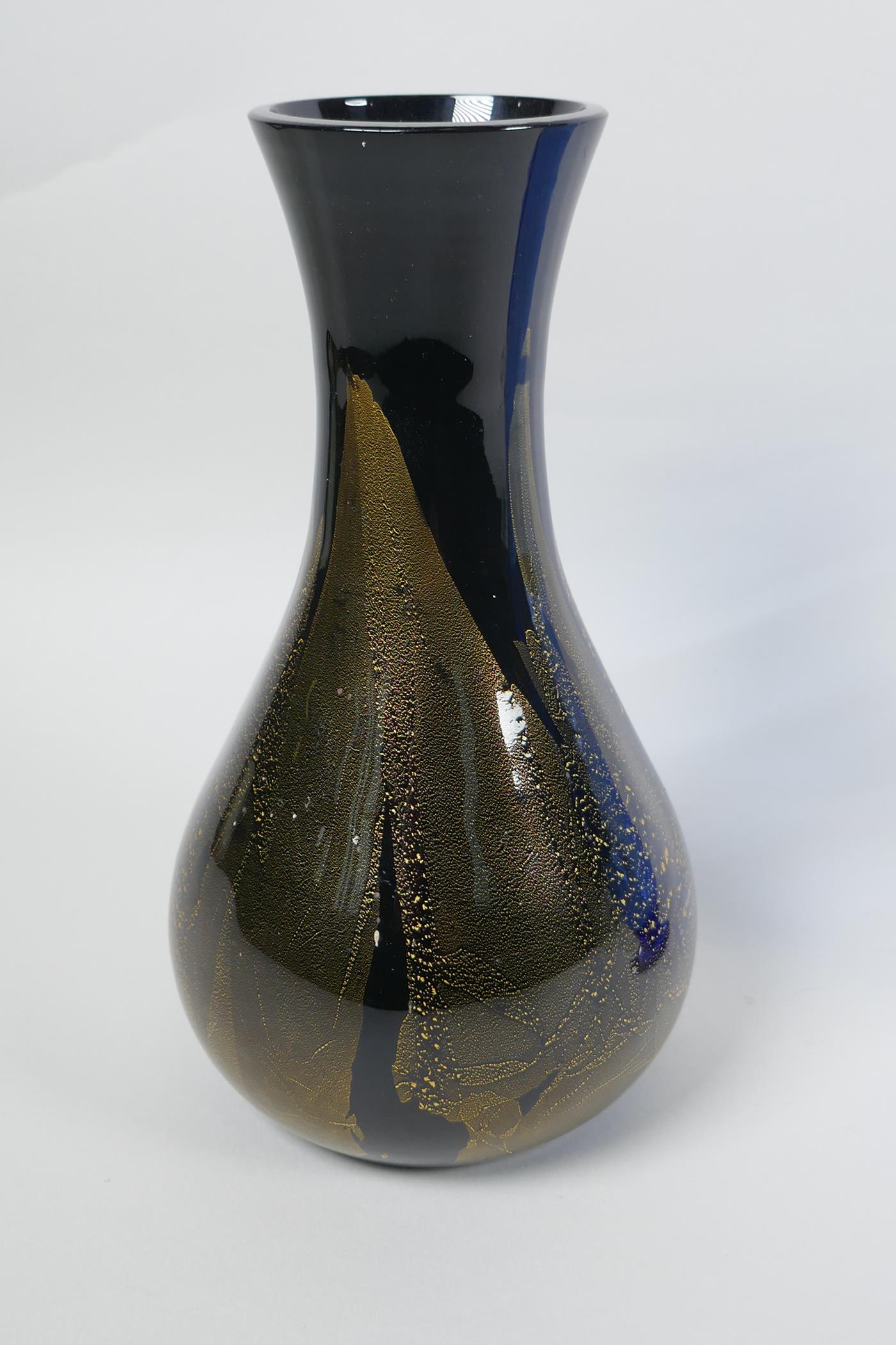 A Thomas Webb blue glass vase, six Thomas Webb glass tumblers and a Stuart Strathern ebony and - Image 6 of 7