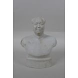 A vintage ceramic bust of Chairman Mao, 19cm high