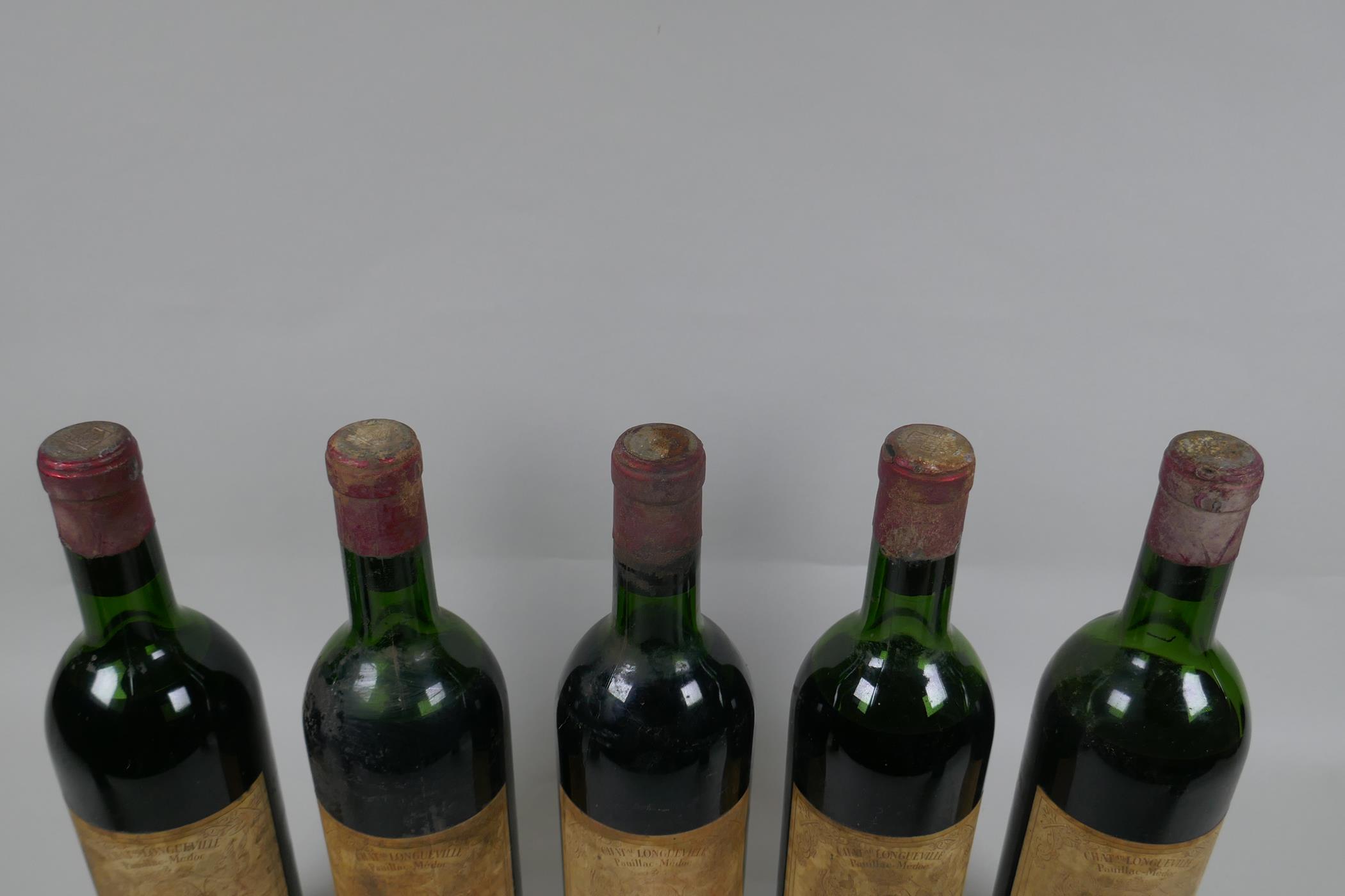 Five bottles of Chateau Pichon Baron, Pauillac, Gran Cru Classe 1960, together with two bottles of - Image 4 of 5