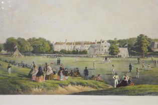 After C.T. Dodd, The Cricket Match, Tonbridge School, printed by Hullmander and Walton