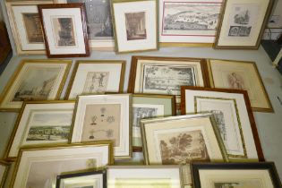 A large quantity of framed furnishing prints, lithographs