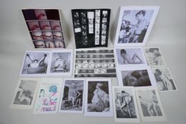 A quantity of vintage glamour and fetish photographs, contact sheets and digital prints, largest