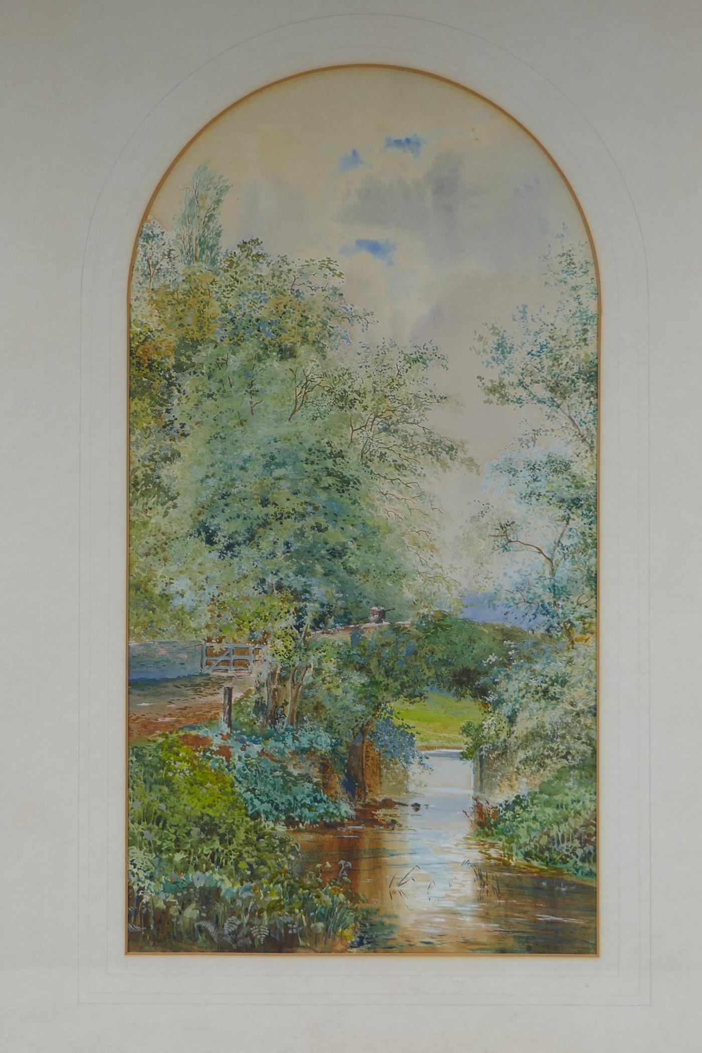 Arthur Willet, RA, (British, 1868-1851), Offam Bridge, watercolour, and Les Parson, (British, b. - Image 2 of 6