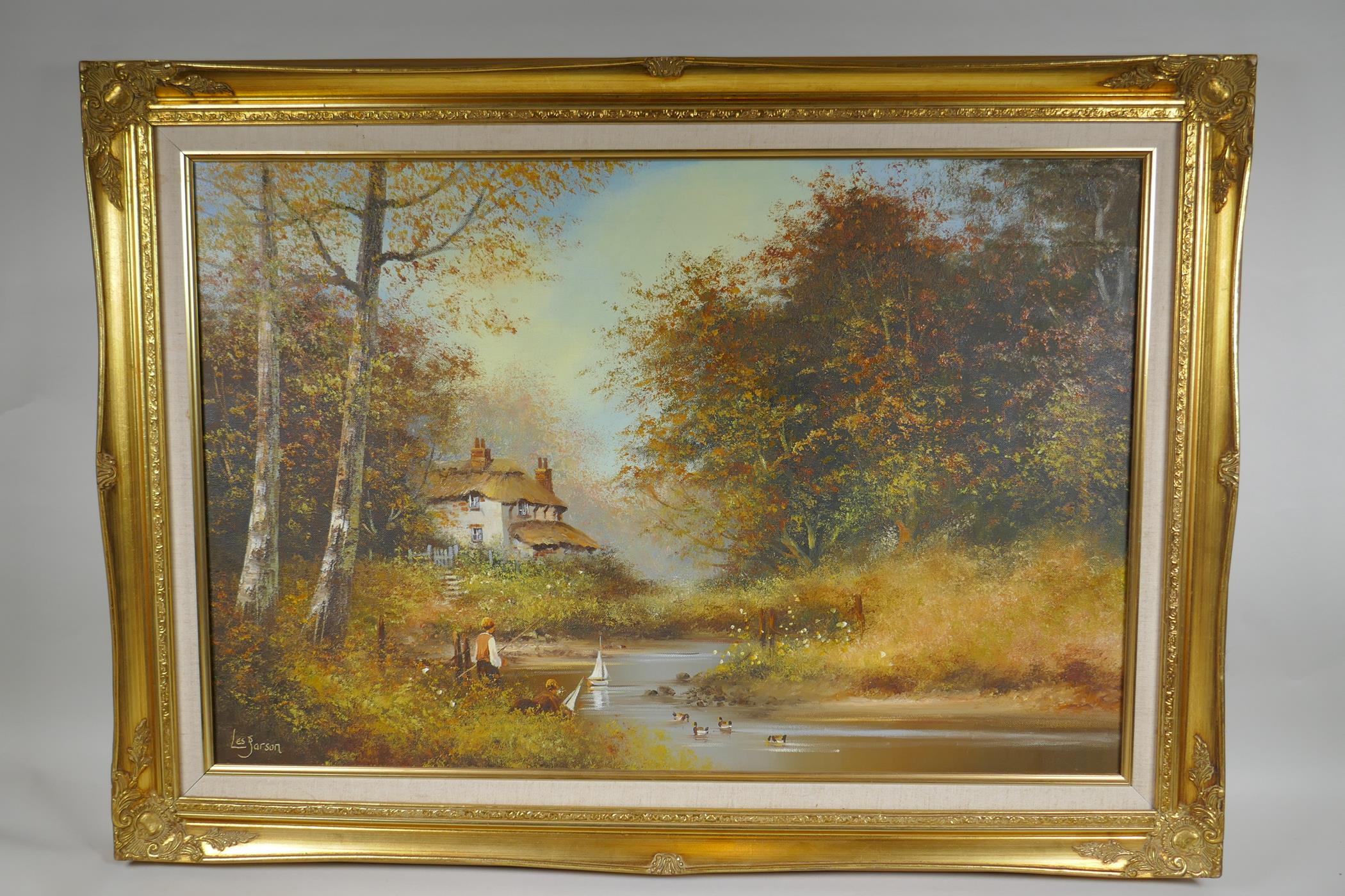 Arthur Willet, RA, (British, 1868-1851), Offam Bridge, watercolour, and Les Parson, (British, b. - Image 6 of 6