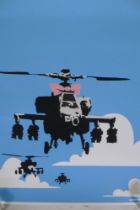 After Banksy, Happy Choppers 2003, limited edition copy screen print, No 292/500, by the West