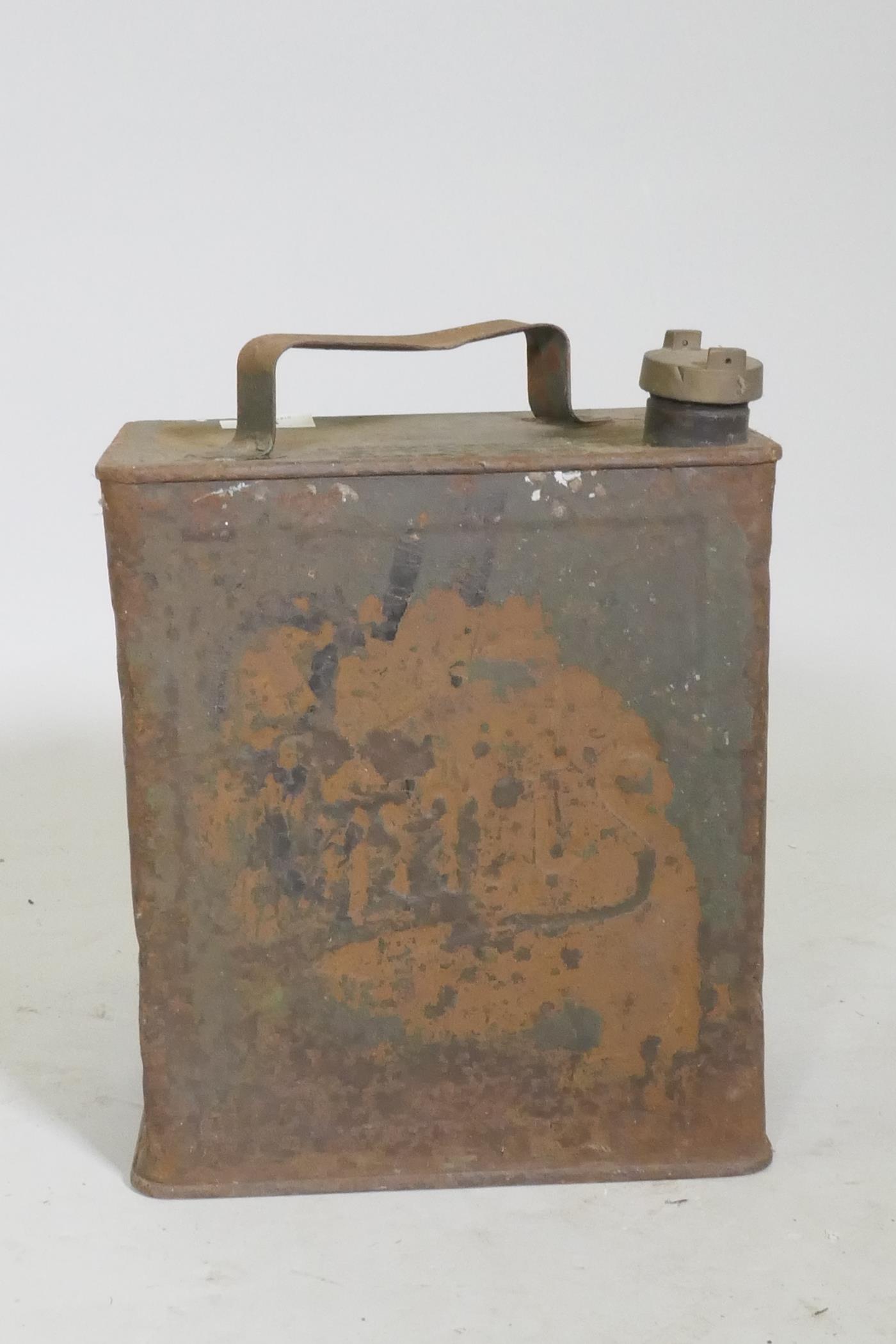 A vintage Pratts petrol can - Image 2 of 3