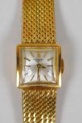 An International Watch Co 18ct gold lady's cocktail watch, 33.3g gross