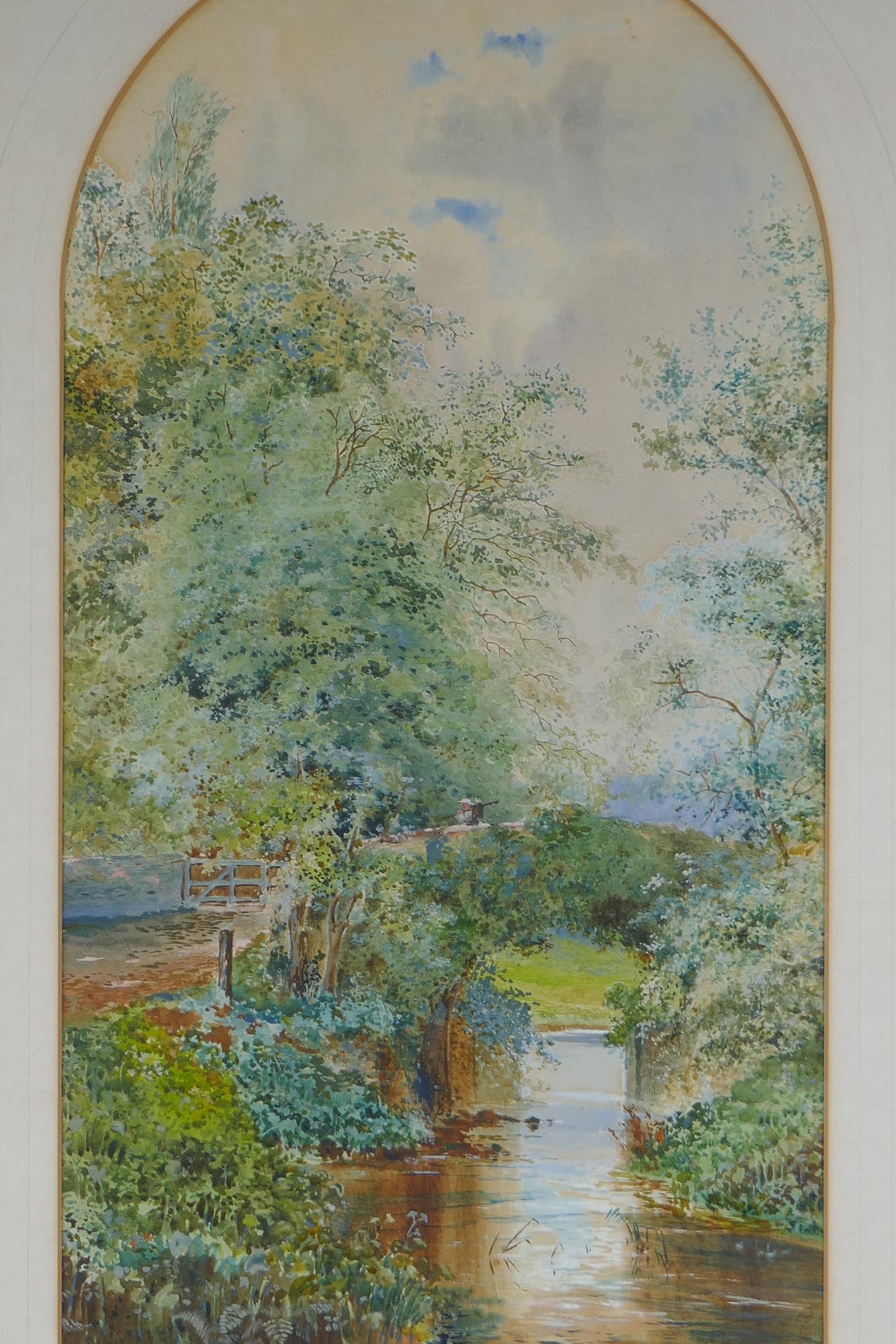 Arthur Willet, RA, (British, 1868-1851), Offam Bridge, watercolour, and Les Parson, (British, b.