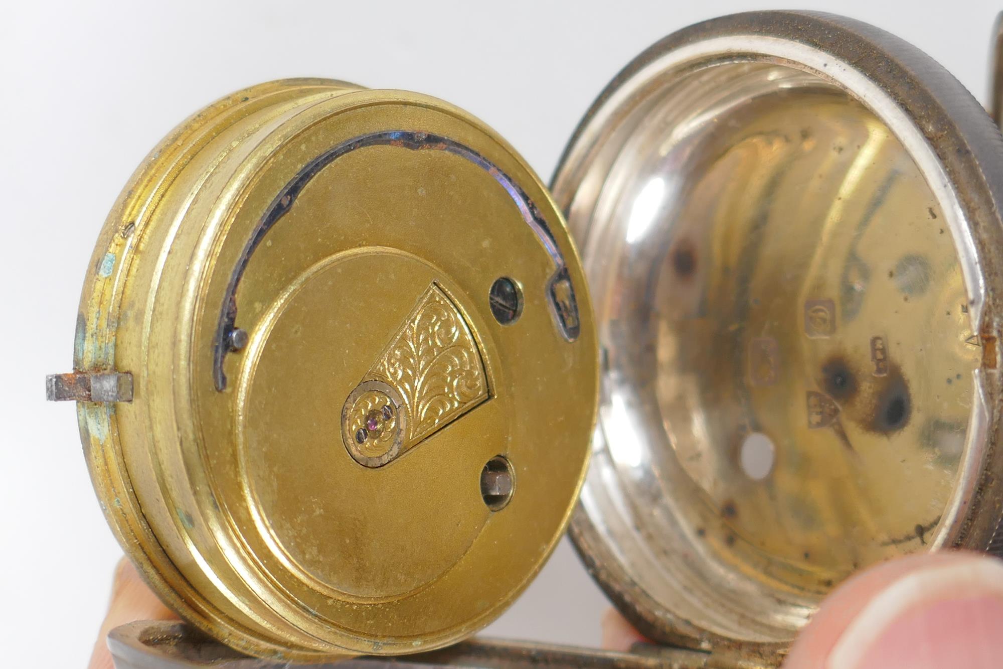 A 14ct gold cased open face pocket watch by J.G. Graves (John George) of Sheffield, the enamel - Image 8 of 9