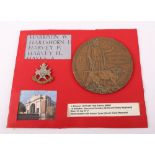 WW1 British Bronze Memorial Plaque Fred Harvey