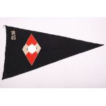 Third Reich B.D.M (Bund Deutscher Madel) Unit Pennant / Flag