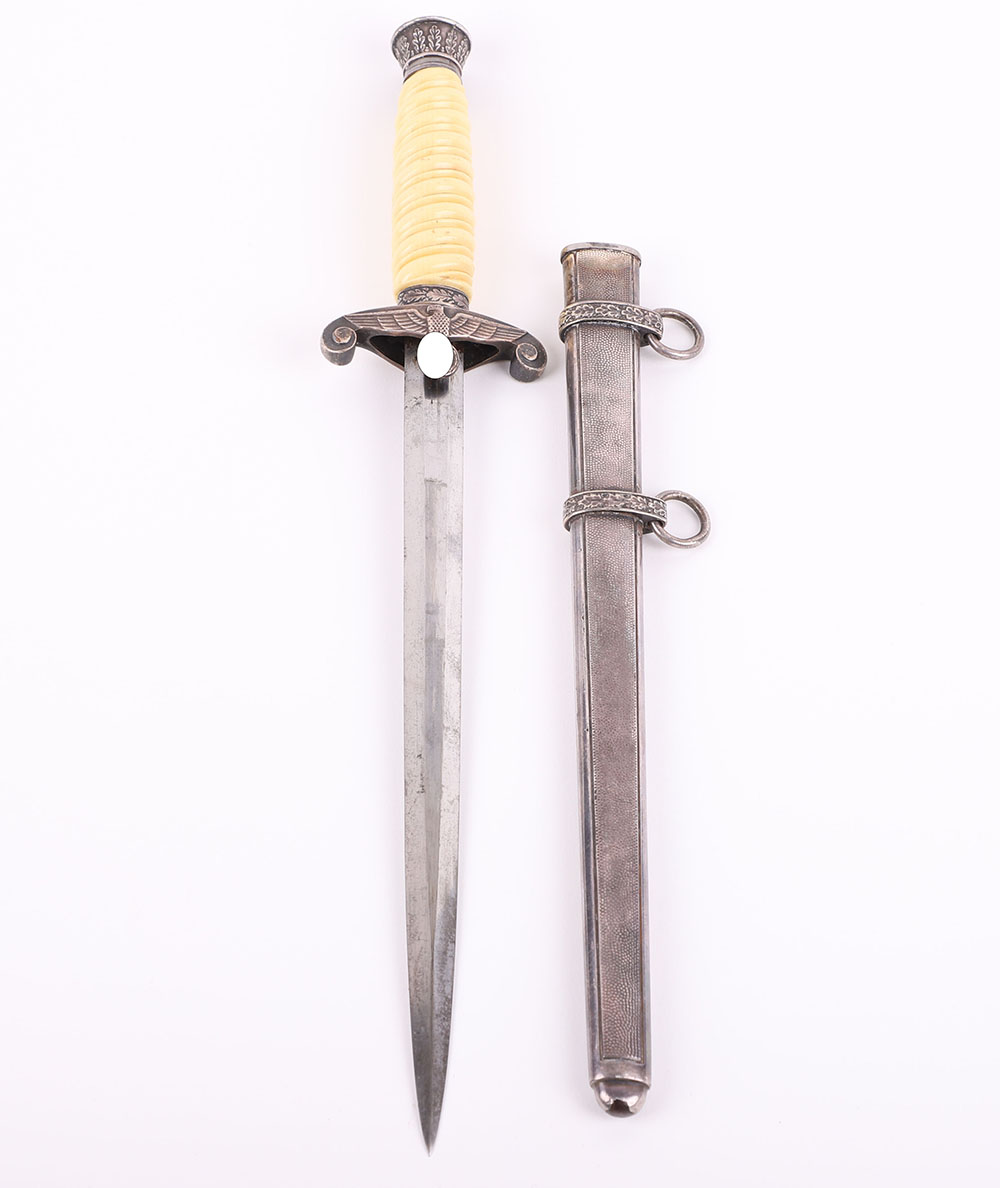 WW2 German Army Officers Dress Dagger with Artificial Ivory Grip by Robert Klaas, Solingen