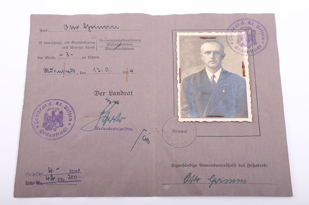 WW2 German Wehrpass and Paperwork Grouping of Otto Grimm - Image 4 of 9