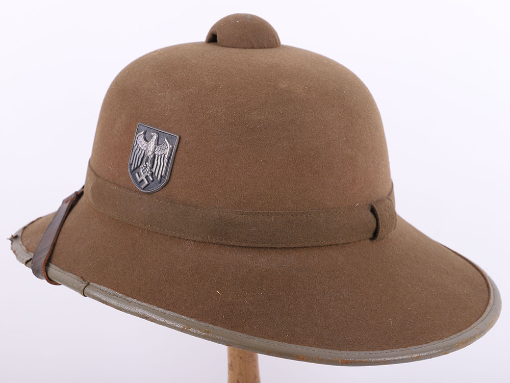 WW2 German Afrikakorps 2nd Pattern Pith (Sun) Helmet - Image 4 of 14