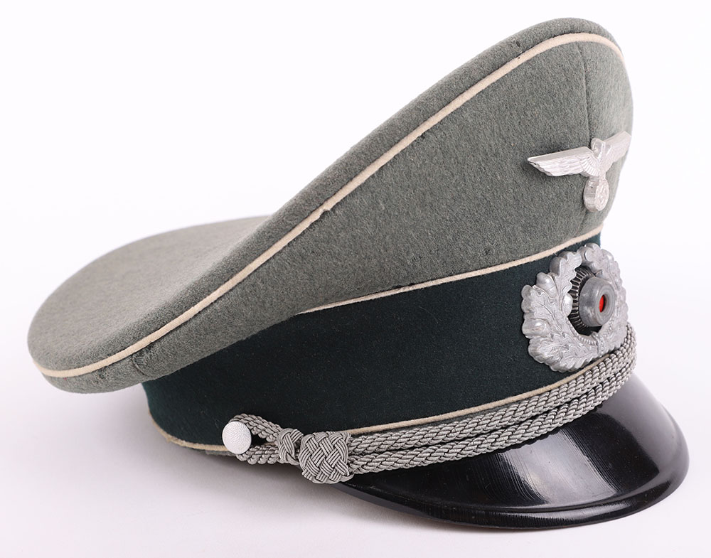 WW2 German Army Infantry Officers Peaked Cap - Image 3 of 16