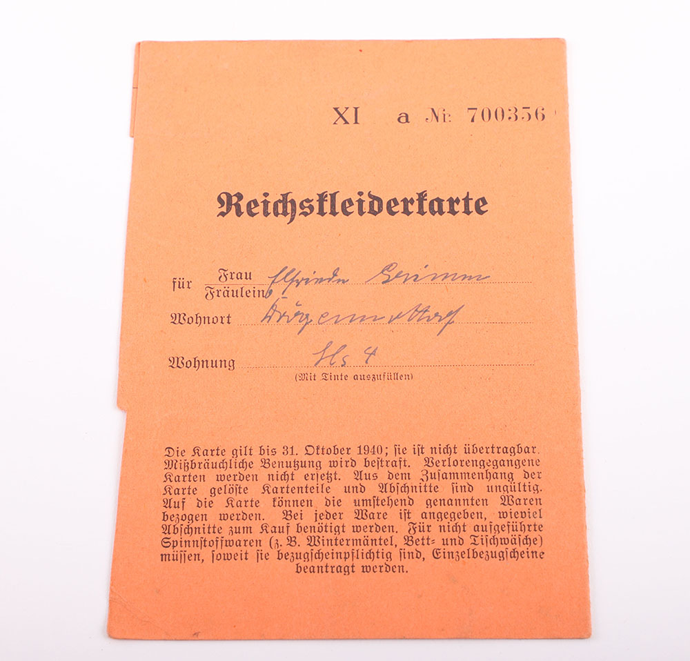 WW2 German Wehrpass and Paperwork Grouping of Otto Grimm - Image 3 of 9