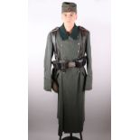 WW2 German Army Greatcoat, Overseas Cap and Equipment Set