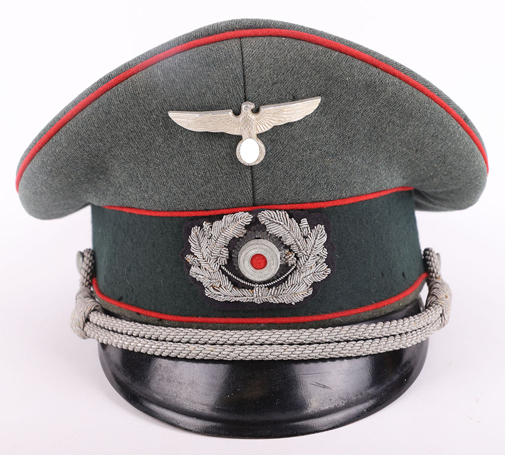 WW2 German Army Artillery Officers Peaked Cap