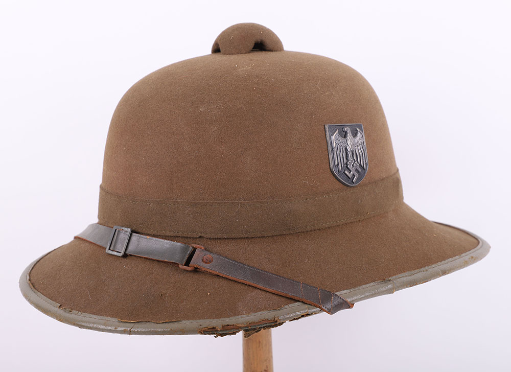 WW2 German Afrikakorps 2nd Pattern Pith (Sun) Helmet - Image 6 of 14