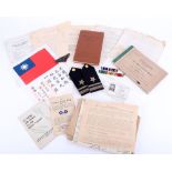 Insignia and Paperwork Grouping of WW2 US Navy ‘Black Cat’ Catalina Pilot Lieutenant Elden C Eller