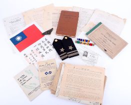 Insignia and Paperwork Grouping of WW2 US Navy ‘Black Cat’ Catalina Pilot Lieutenant Elden C Eller