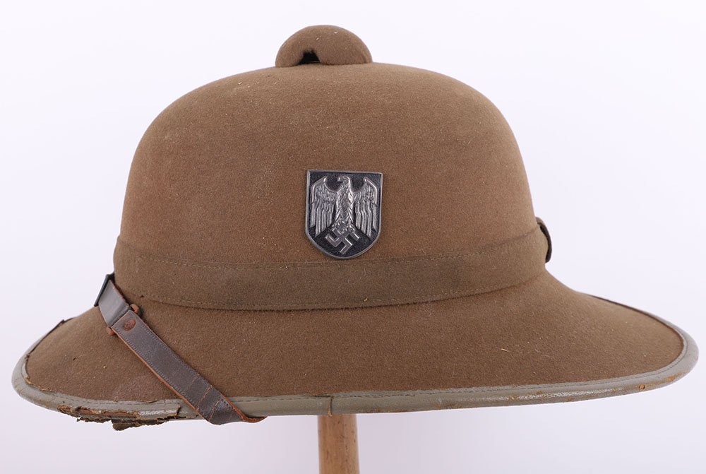 WW2 German Afrikakorps 2nd Pattern Pith (Sun) Helmet - Image 5 of 14