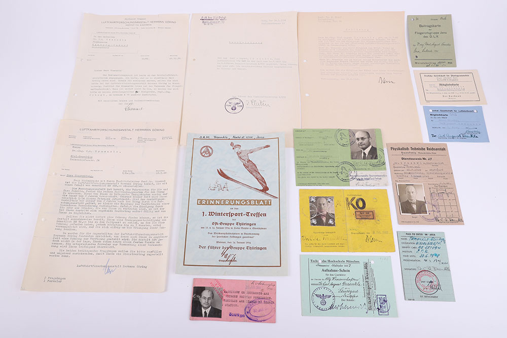 Historically Interesting Document Grouping of German Scientist Dr C A Traenkle Who After The War Was