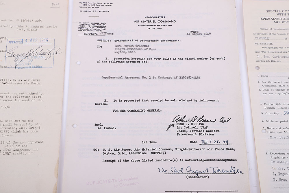 Historically Interesting Document Grouping of German Scientist Dr C A Traenkle Who After The War Was - Image 28 of 34