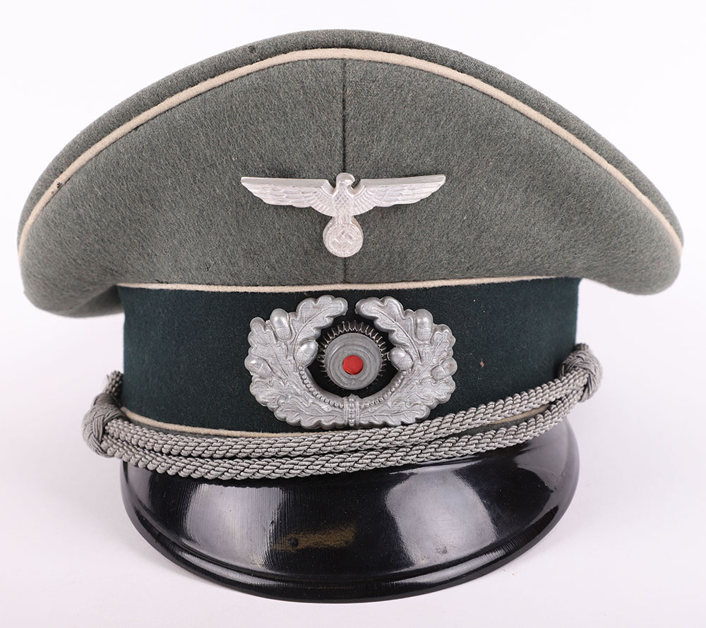 WW2 German Army Infantry Officers Peaked Cap - Image 2 of 16