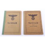 Pair of WW2 German Armed Forces Soldbuchs