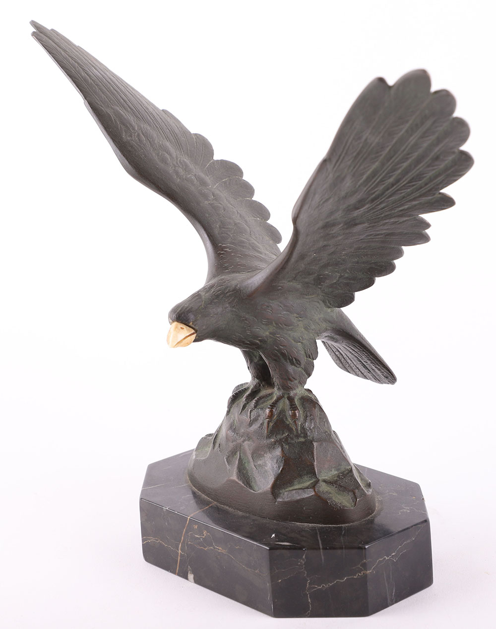 1930’s German Bronze Desk Sculpture of an Eagle by H Rottger - Image 3 of 8