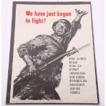WW2 American We Have Just Begun to Fight Poster