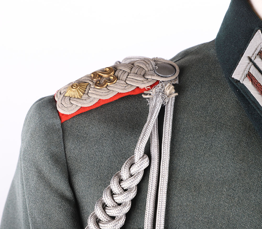 WW2 German Artillery Regiment Nr 23 Oberstleutnant Officers Tunic and Peaked Cap - Image 7 of 27