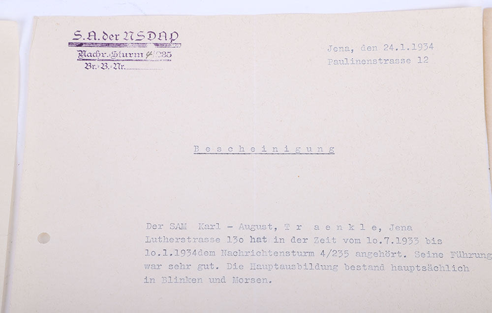 Historically Interesting Document Grouping of German Scientist Dr C A Traenkle Who After The War Was - Image 10 of 34
