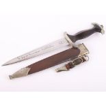 Extremely Rare Third Reich SS Enlisted Mans Dress Dagger by Richard Herder with Full Ernst Rohm Dedi