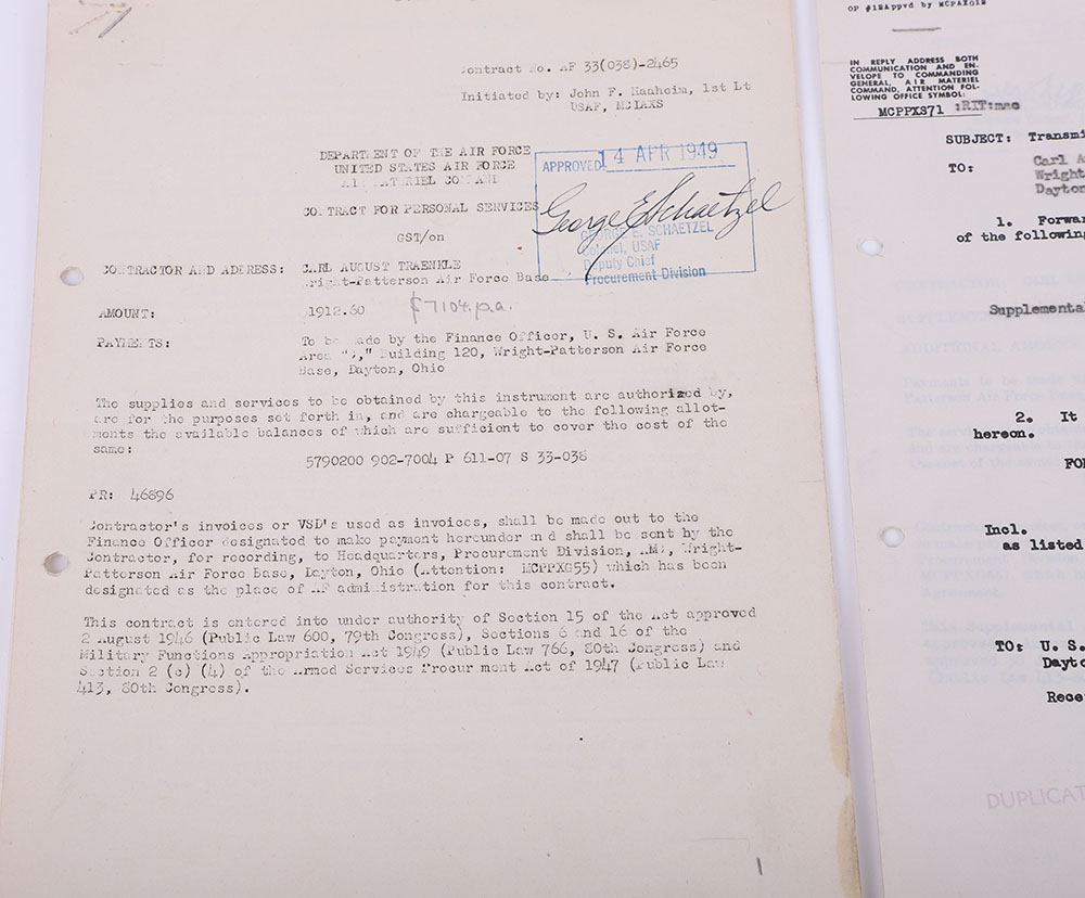 Historically Interesting Document Grouping of German Scientist Dr C A Traenkle Who After The War Was - Image 27 of 34