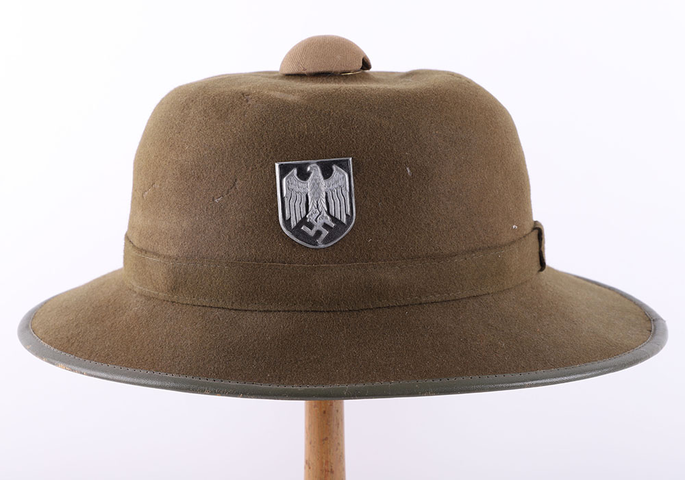 WW2 German Afrikakorps 2nd Pattern Pith (Sun) Helmet - Image 3 of 13