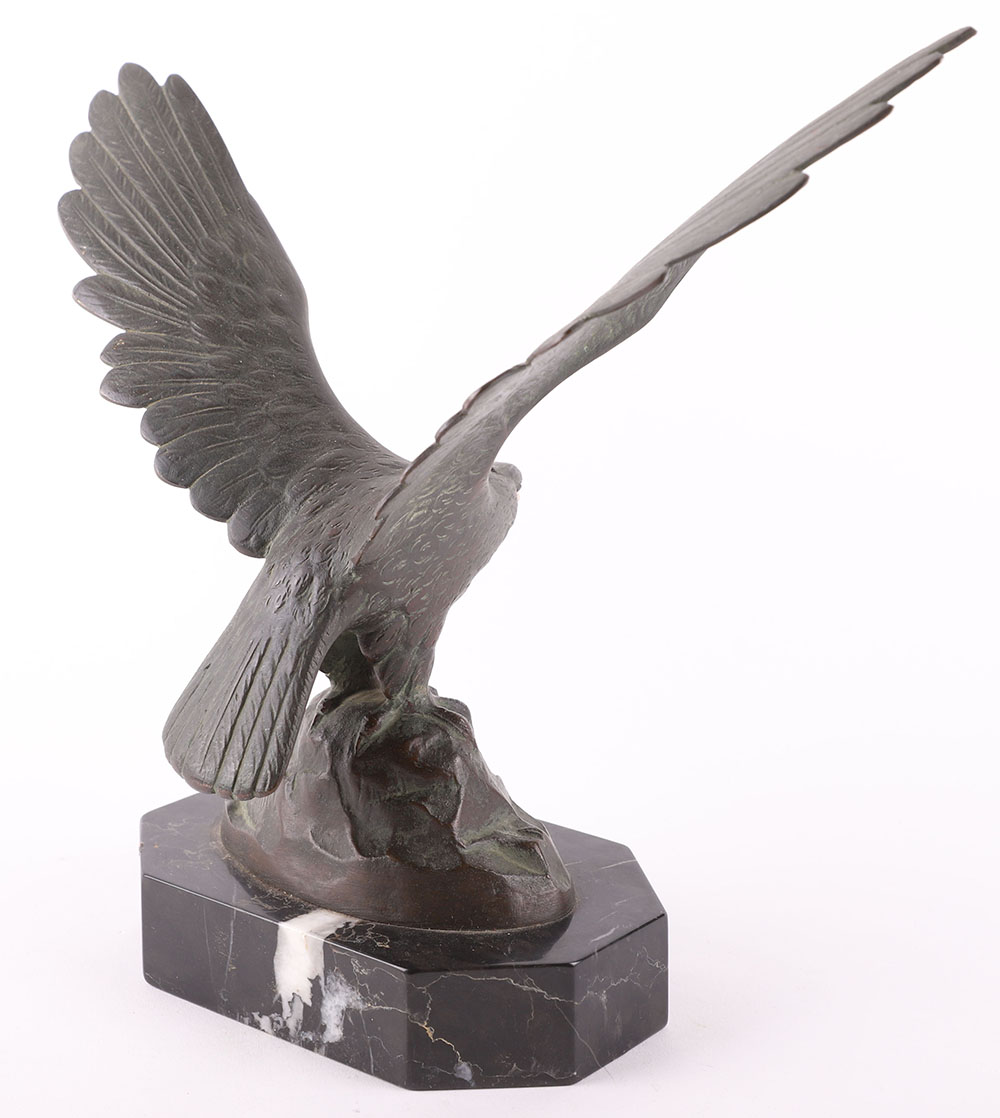 1930’s German Bronze Desk Sculpture of an Eagle by H Rottger - Image 5 of 8