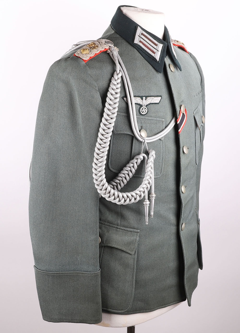 WW2 German Artillery Regiment Nr 23 Oberstleutnant Officers Tunic and Peaked Cap - Image 8 of 27