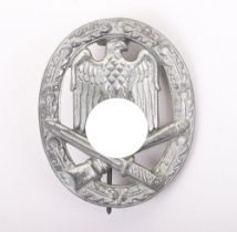 GERMAN WWII ARMY / WAFFEN-SS GENERAL ASSAULT BADGE IN SILVER