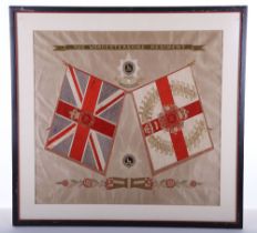 BRITISH BOAR WAR PERIOD REGIMENTAL EMBROIDERY OF THE “WORCESTESHIRE REGIMENT”