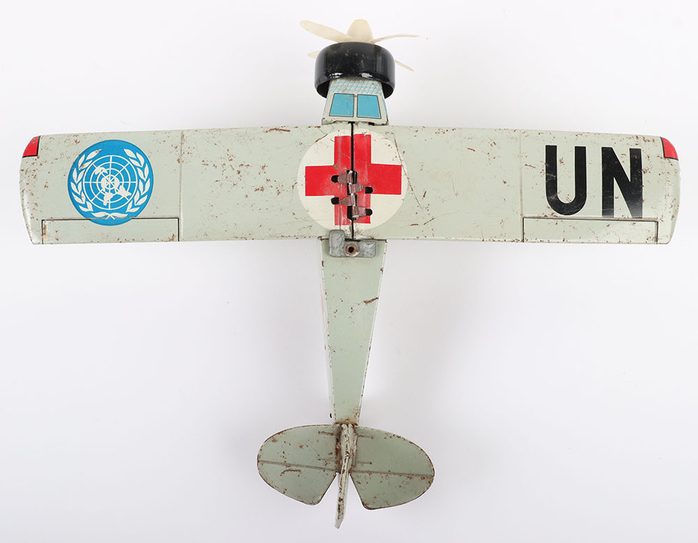 Tinplate HTC (Japan) United Nations Ambulance Mono Plane - Image 5 of 6