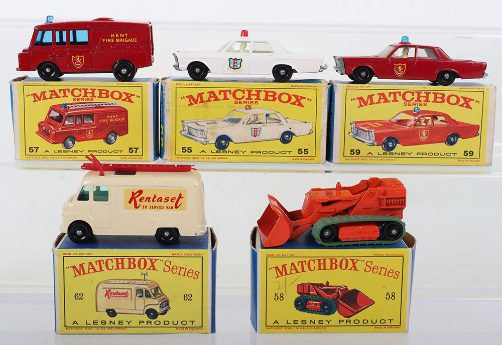 Five Boxed Matchbox Lesney Regular Wheels Models