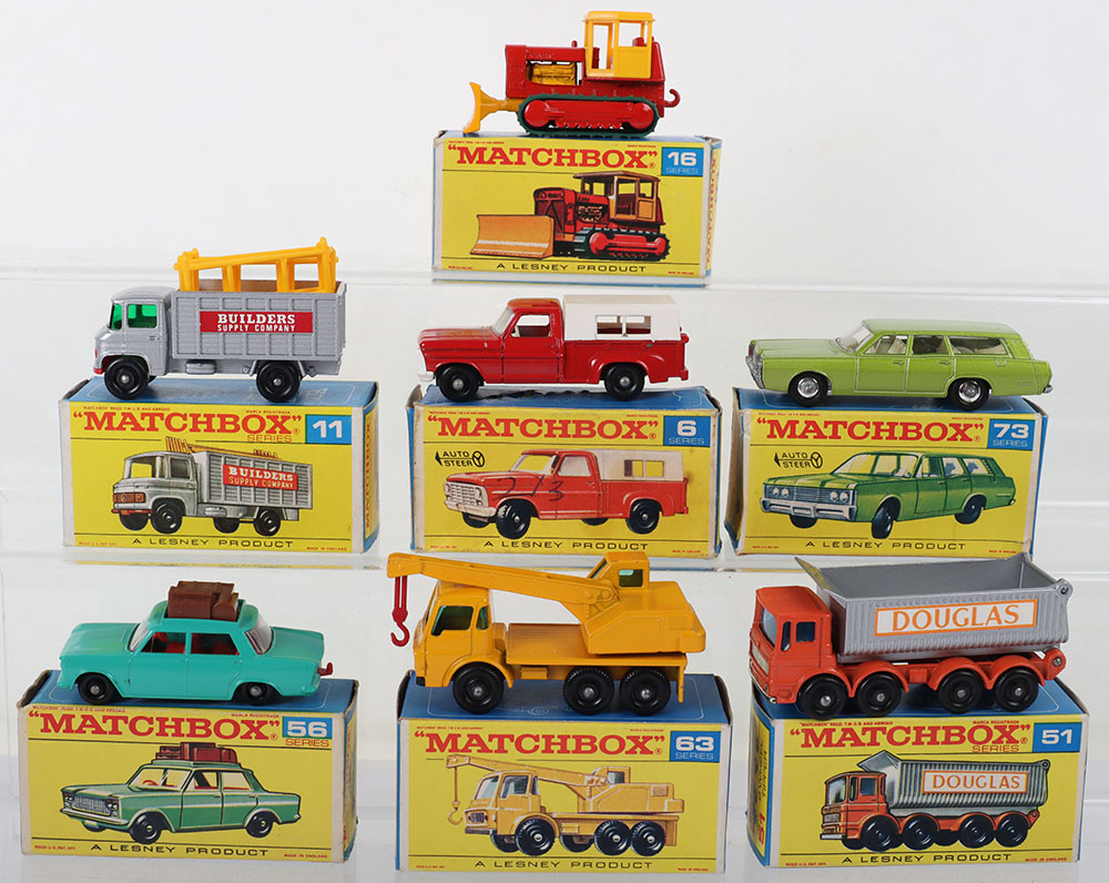 Seven Boxed Matchbox Lesney Regular Wheels Models