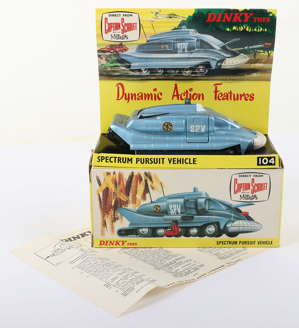 Dinky Toys Boxed 104 Spectrum Pursuit vehicle direct from Captain Scarlet And The Mysterons