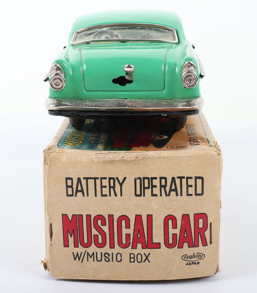 Asahi (Japan) Boxed Battery operated Tinplate Musical Car - Image 6 of 8